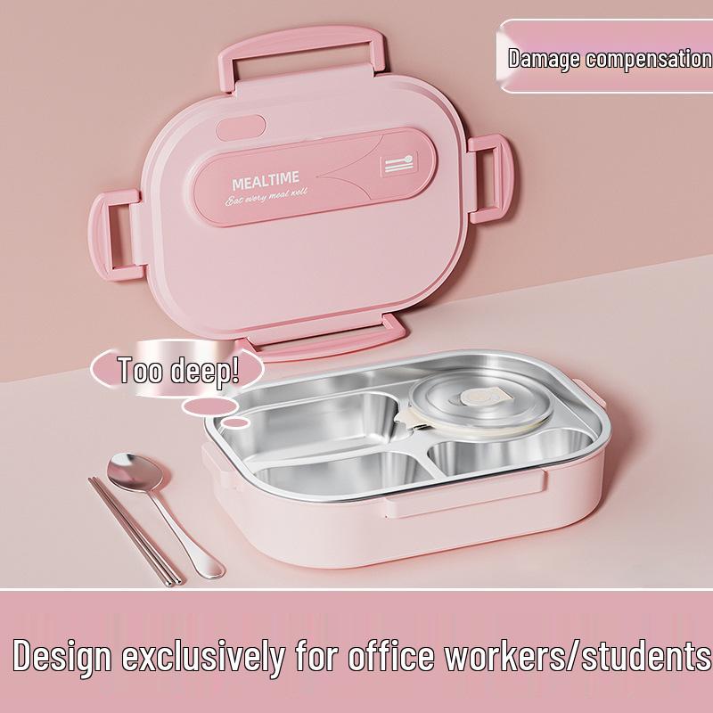 Microwaveable 316 Stainless Steel Insulated Bento Lunch Box for School Girls & Office Workers