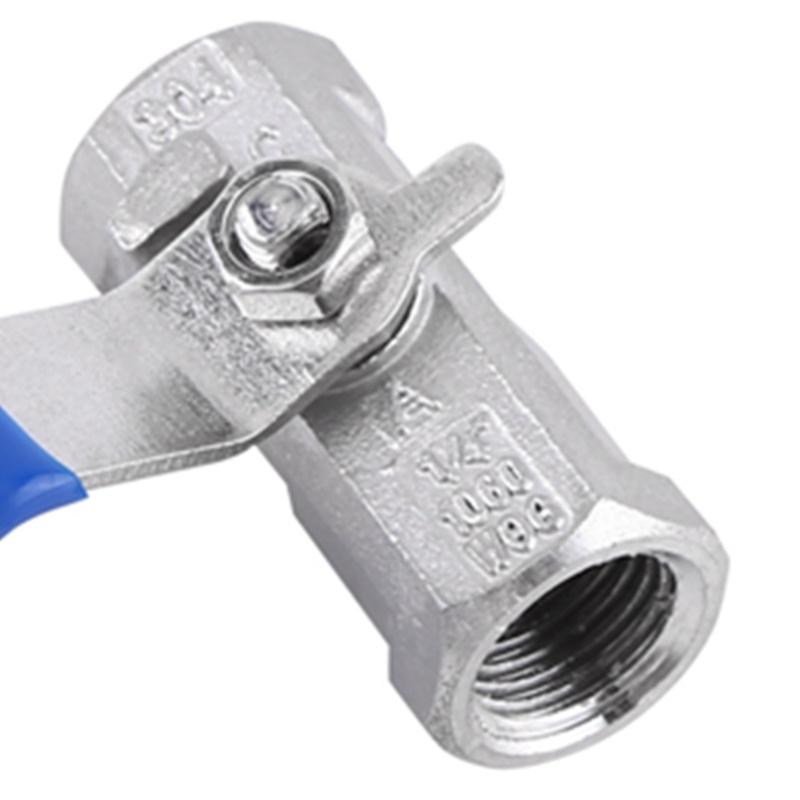 Female To Female Thread Ball Valve Stainless Steel 304 Handle Switch (1"BSP)