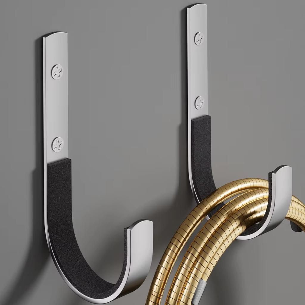 2pcs/Pair Heavy-Duty Garage Hooks for Hanging Practical Garage Storage J-Type Hook Household Organizer Hook Holder Rack Accessor
