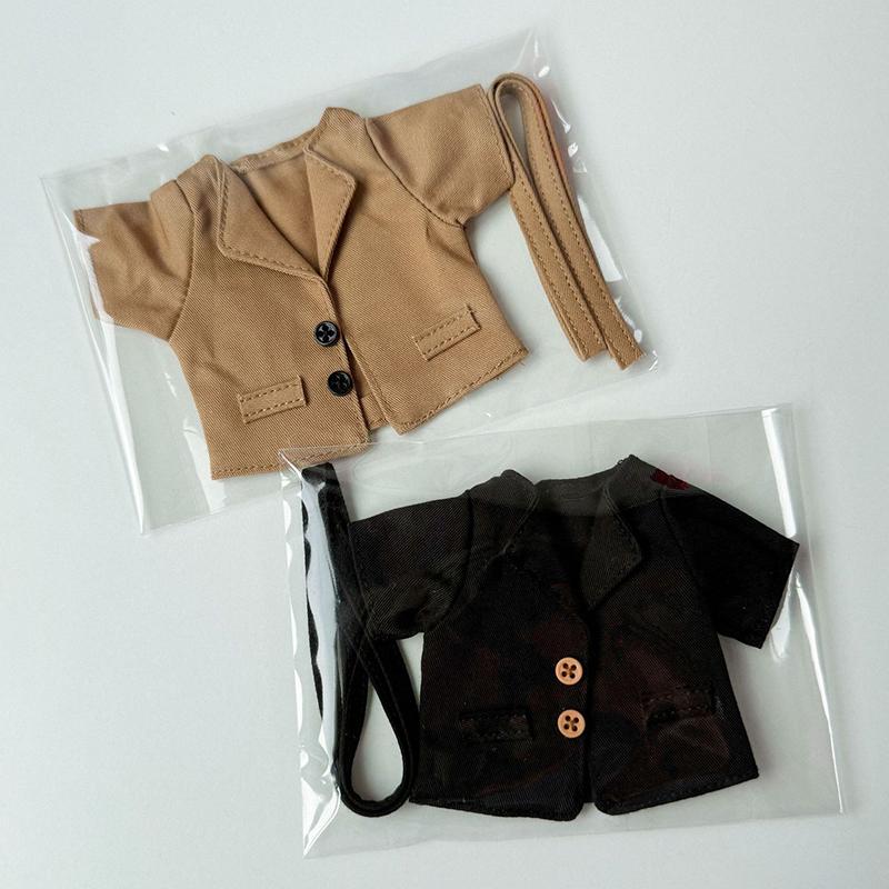 17Cm Păpușă Pluș Haine Macaron Șezând Petrecere Crăciun Pelerină Carouri Haine V2 Haine Costume de Crăciun