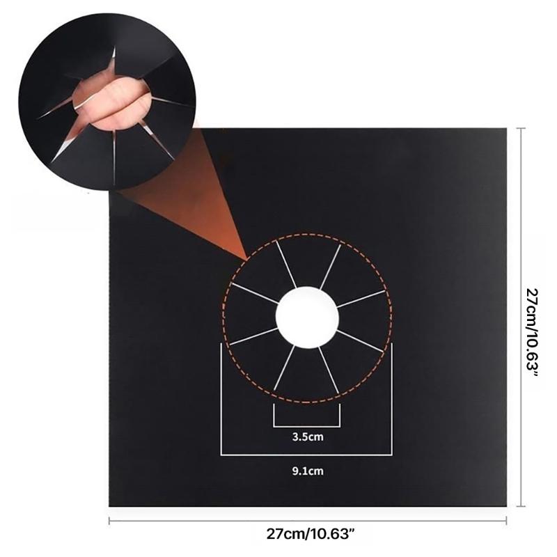 1/2/4pcs Gas Stove Protectors Kitchen Cooker Cover Liner Clean Mats Pad Stovetop Easy To Clean Kitchen Decorations 27x27cm