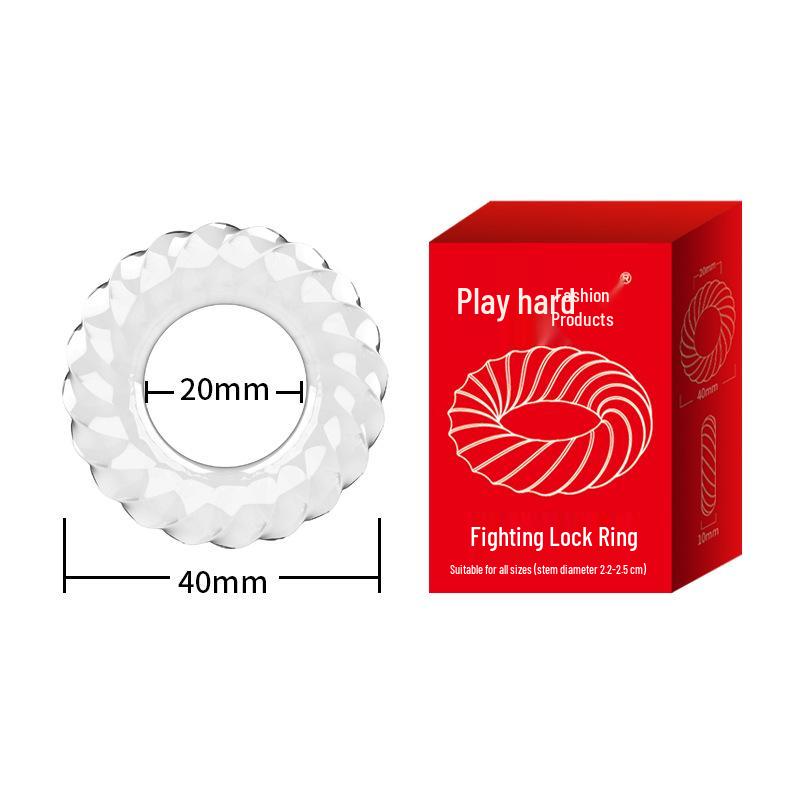 Pleasing Play Crystal Wolf Tooth Sleeve Glans Ring with Exploding Trendy Design