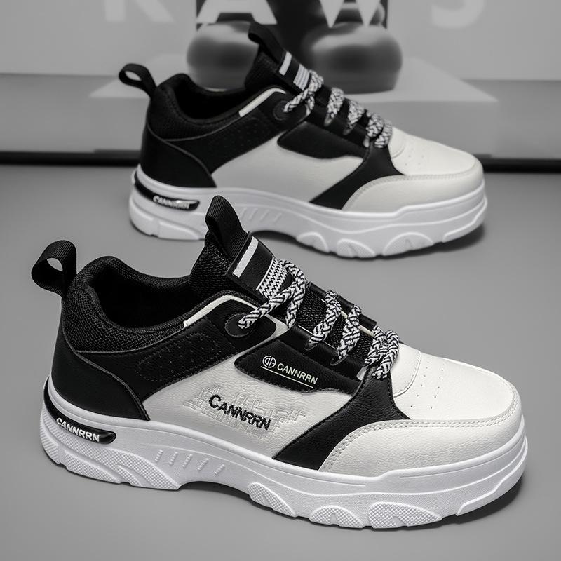 

Autumn men s shoes, new breathable white shoes, men s trend, versatile platform sneakers, casual board shoes, trendy shoes 44