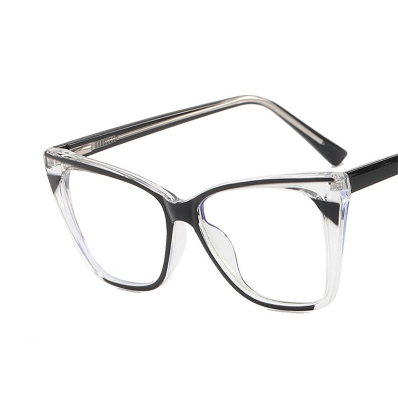 Trendy Lightweight TR90 TR90 Vintage Cat Eye Anti-blue Light Eyeglasses Spectacle Frame Frame Ladies Latest Ultra-light Frame Glasses