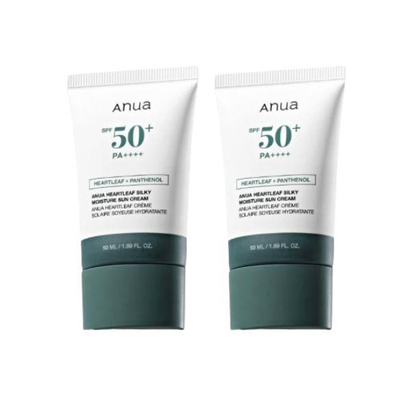 ANUA Heartleaf Silky Moisture Sunscreen 50ml ×2