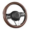 Crocodile Grain Steering Wheel Cover Rear  Leather Protective Case Car Steering Wheel Universal Alligator Handle Cover D