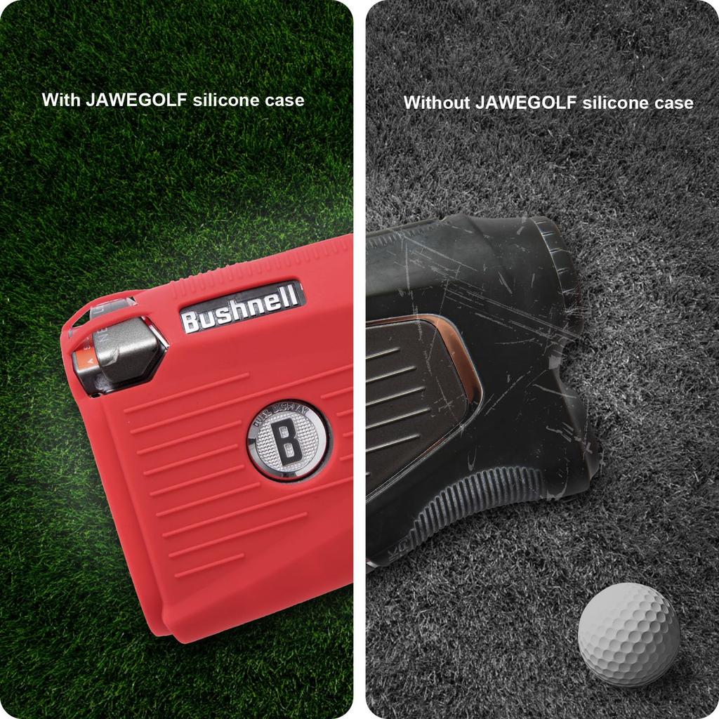 Custodia in Silicone JAWEGOLF per Telemetro da Golf Bushnell Pro X3 (Rosso)