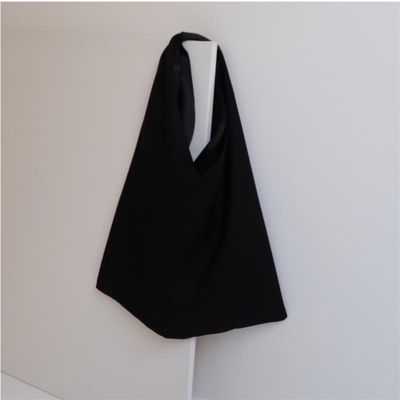 Корейський ледачий стиль великої місткості Гонконгська сумка-тоут на одне плече: 2020 Сумка, Повсякденна, Канва з Дизайном Сплайсингу