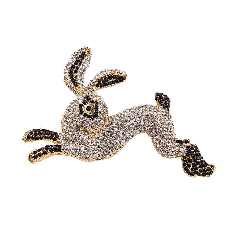 

Брошь в виде кролика из розового страза, брошь в виде животного с бриллиантовым сплавом, брошь в виде кролика со знаком зодиака, аксессуары