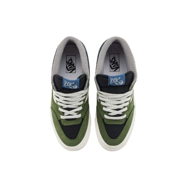 Vans Half Cab Versatile Comfortable Simple Mid-Top Skate Shoes Unisex Skate Shoes Green VN0007NN448