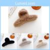Fashionable Simple Plush Hair Claw Clip For Autumn Winter Looks Perfect For Women
