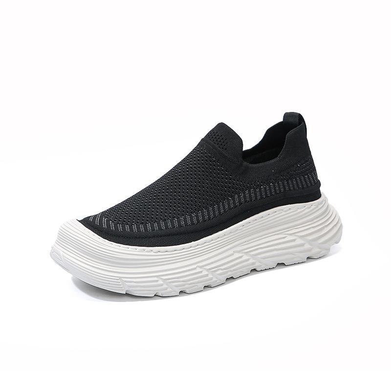 

Летняя мужская обувь, обувь из мушиной вязки, дышащая сетка, спортивная мягкая подошва, легкая толстая подошва, модная мужская трикотажная повседневная обувь 43