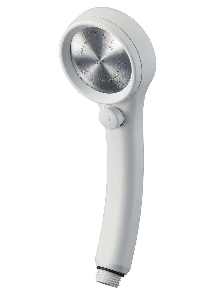 SANEI Company Sanei Faucet Shower Head Rainy Hand Stop Water Saving Rate Ultra Fine Water Flow Increased Momentum Stainless Steel Shower Plate White