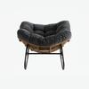 Rocking Chair, Chenille Upholstered Accent Chair, Modern Rocking Chair for Children's Room for Living Room, Bedroom, Apartment