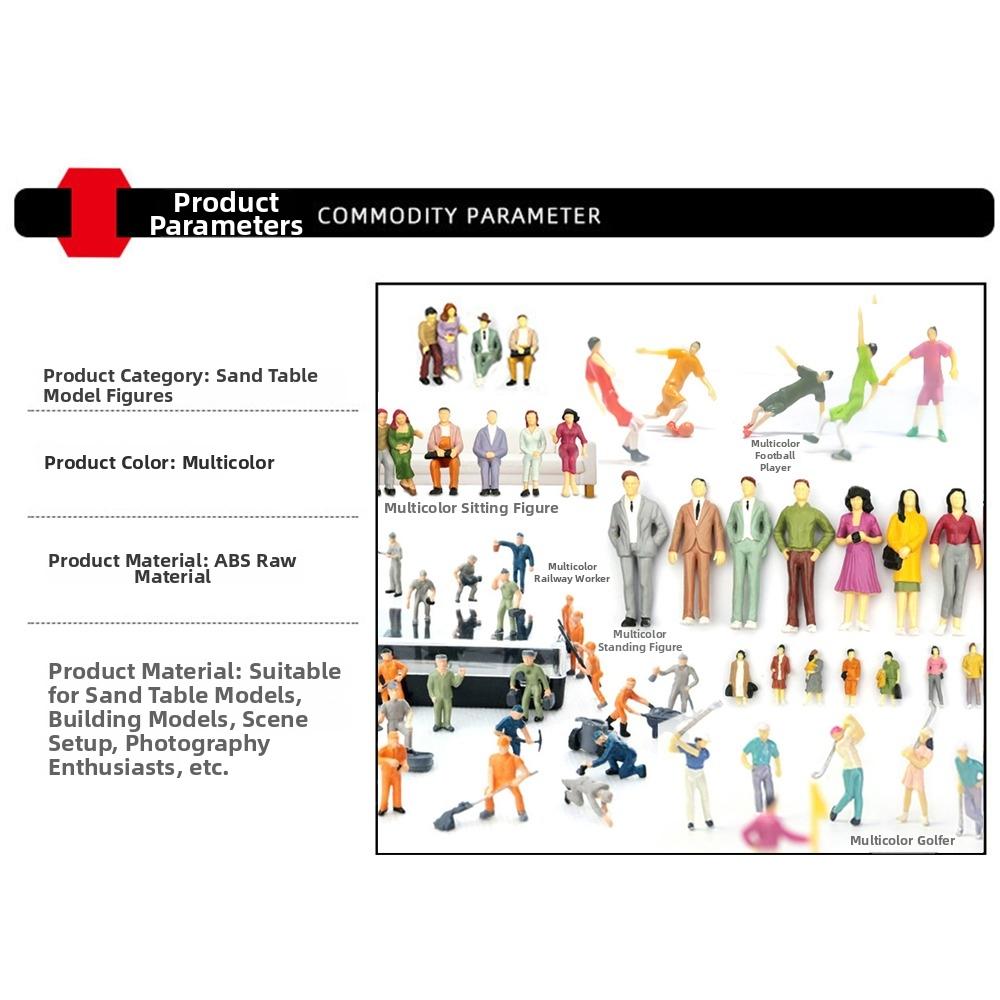 10/50pcs 1:25/1:30/1:300 Scale Model Building People Mixed Color Assorted Poses Figures Passengers Multistyles