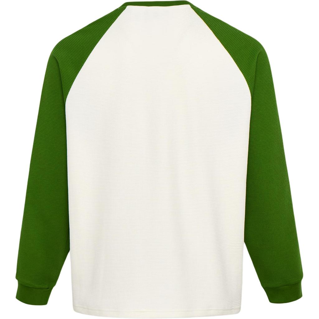 Adidas Originals Long Sleeve Top Waffle Sports Loose Striped Color Block T-Shirt Unisex tops KV8869