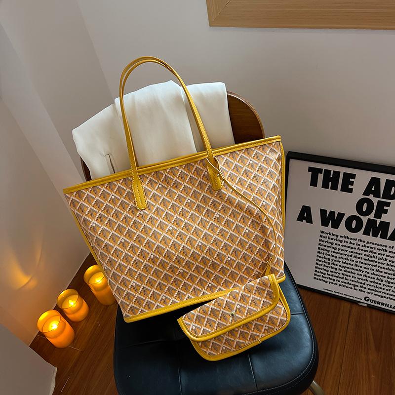 New style fashion dog tooth shopping bag large capacity tote bag shoulder handbag women's bag