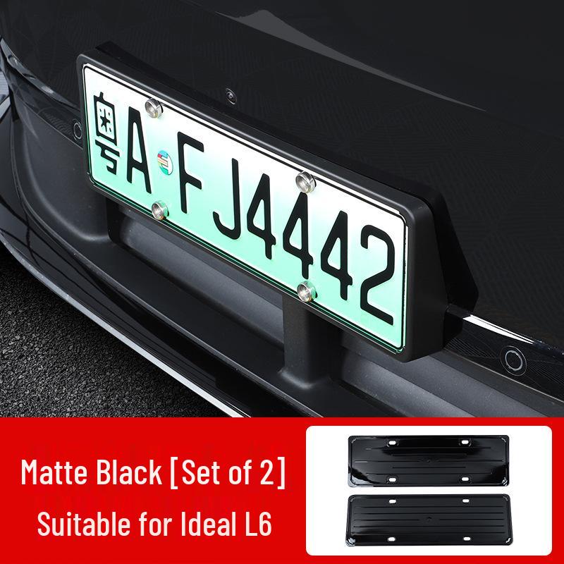 Ideal L6 License Plate Holder: Original Car Color, Fully Enclosed, Anti-bending Protector for New Energy Vehicles
