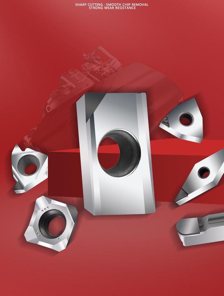 PCD Diamond Lathe Inserts TPGH090302 for Copper, Aluminum, Gemstone