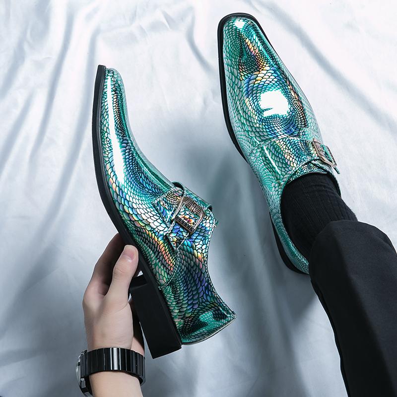 New Designer Fashion Men's Serpentine Monk Strap Oxford Shoes Moccasins Wedding Prom Homecoming Party Footwear Zapatos Hombre
