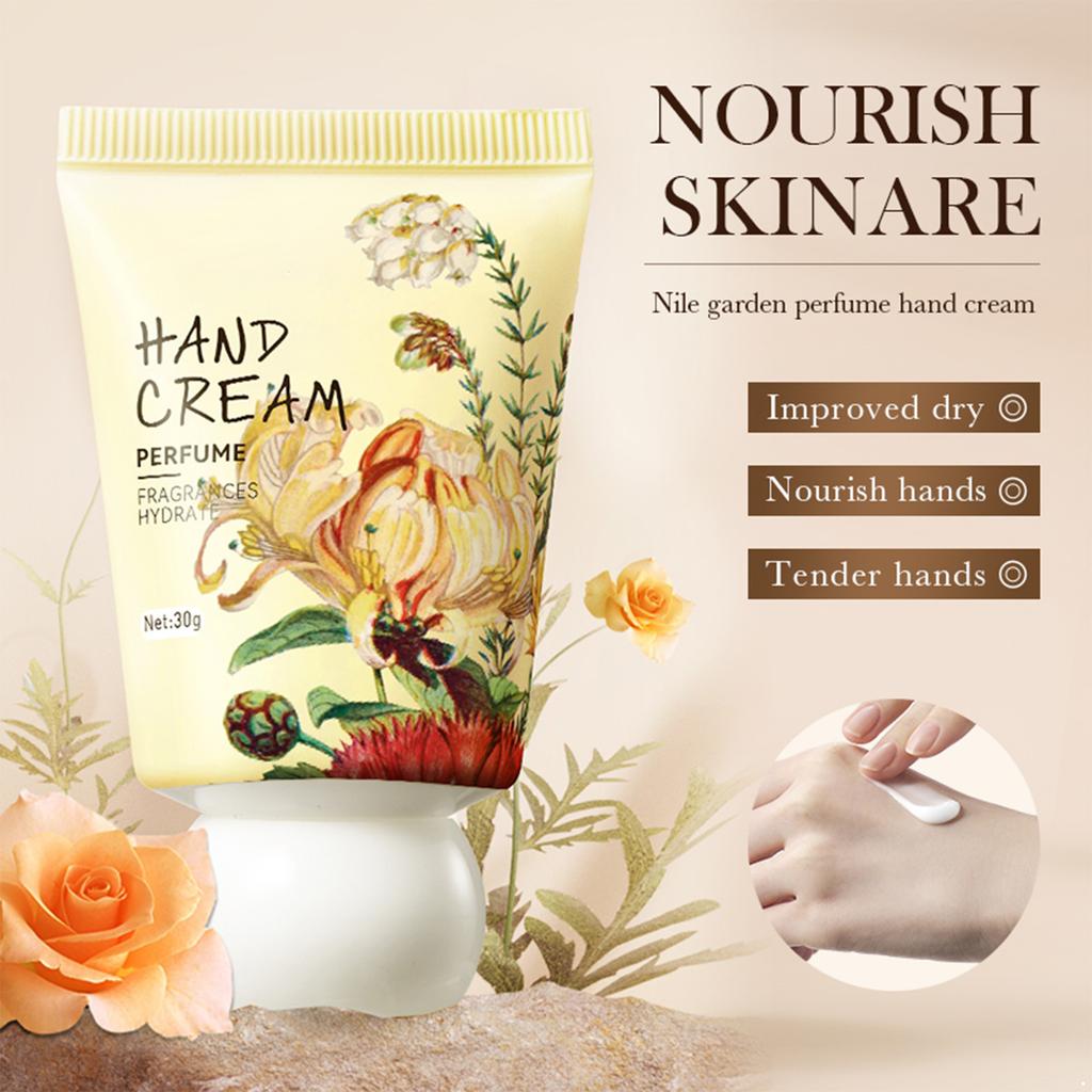 Set of 5 Travel-Size Fragrance Hand Creams - Moisturizing Nourishing Lotion for Dry Skin, Winter Care for Hands