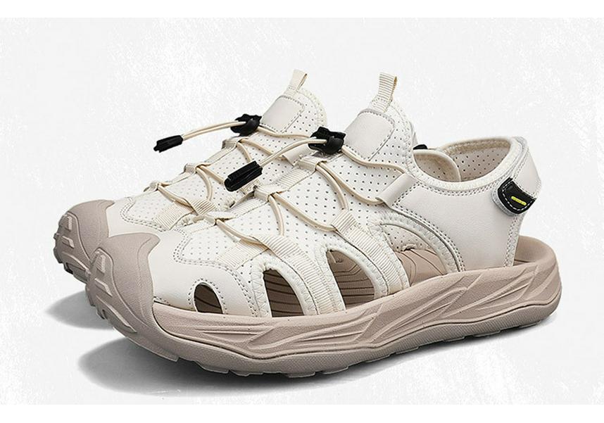 Men's Plus Size Cross-Strap Breathable Closed-Toe Sandals for Summer 2025 - Casual Outdoor Beach Shoes