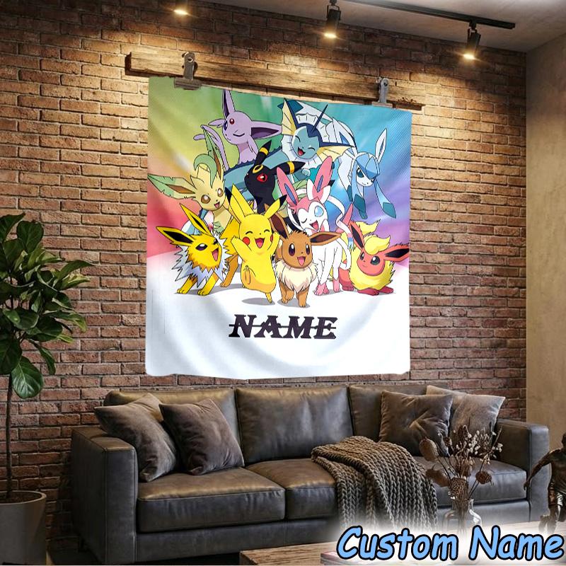 Custom Name Tapestry Pika Tapestry, Unique Design Tapestry, Suitable for Bedroom,Livingroom, Playroom,Heartwarming Fan Holiday Gifts