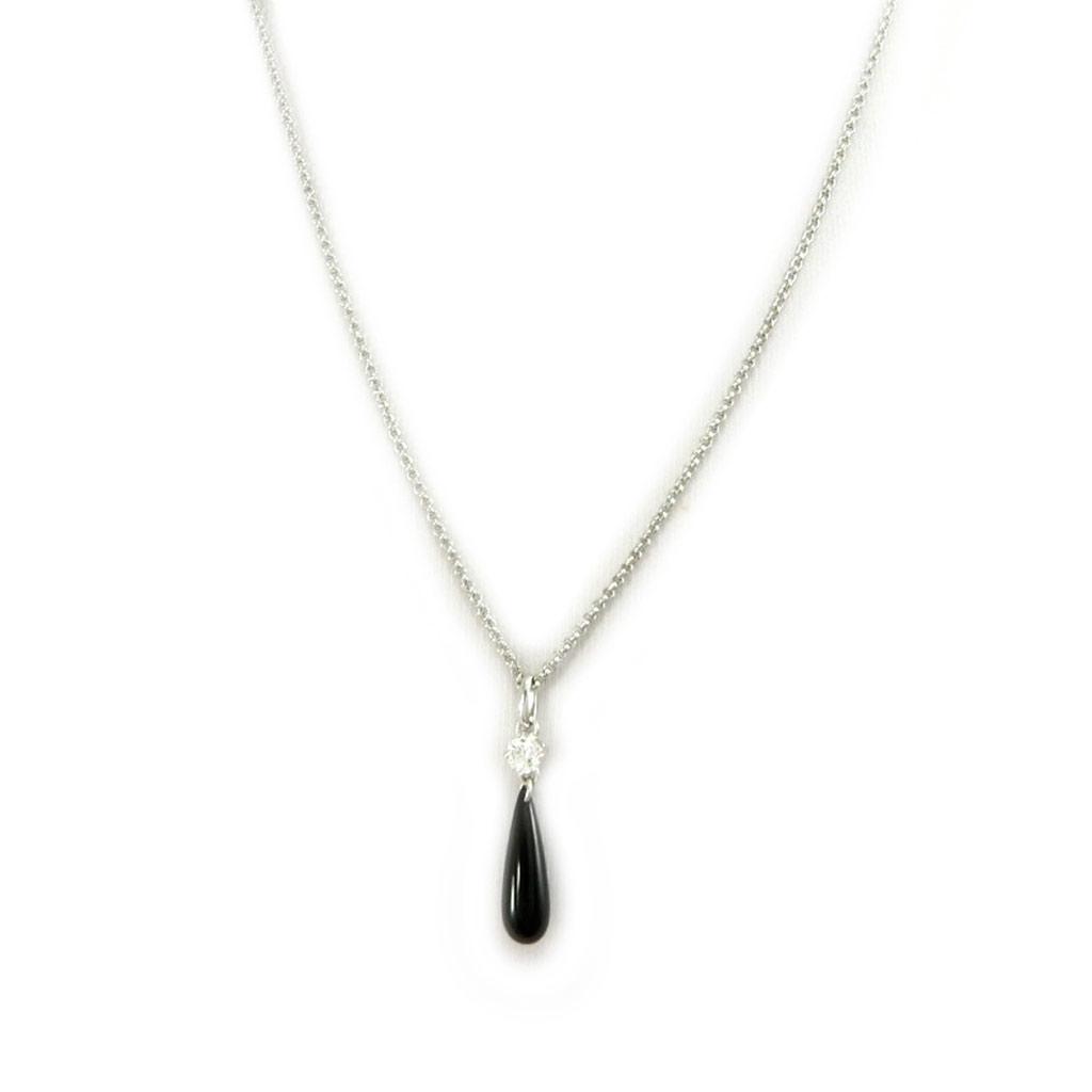 Altesse [L5372] - Black 'Scarlett' Silver Necklace