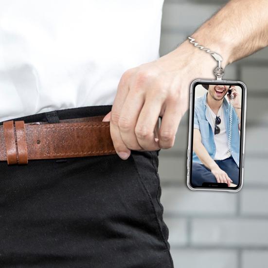 Cordon Téléphone Rétractable Avec Ressort - 2 Pièces Avec Mousqueton, Anti-chute, Compatible Tous Smartphones