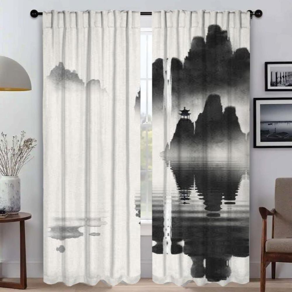 

Шторы для спальни, красочные картины, занавески для гостиной, украшения на Хэллоуин, шторы для домашнего интерьера, 2 шт., перегородка W60xH90cmx2pcs-CL