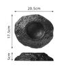 Volcano-shaped Black Deep Plate Creative Irregular Ceramic Tableware In Restaurant French Special-shaped Soup Plate Swing Plate