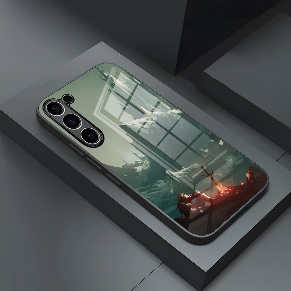 D-Dark S-Souls Video Game Phone Case For S24 Ultra Samsung S23 Fe S22 S20 S21 Plus Galaxy A54 A34 A24 A53 Note 20 Glass Cover