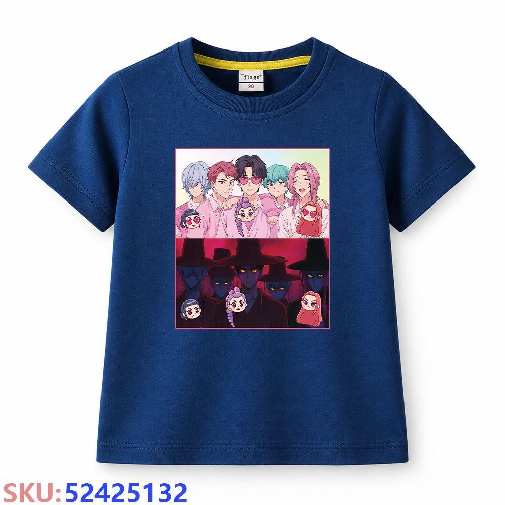 KPop Demon Hunters Children's Cartoon Print T-shirt