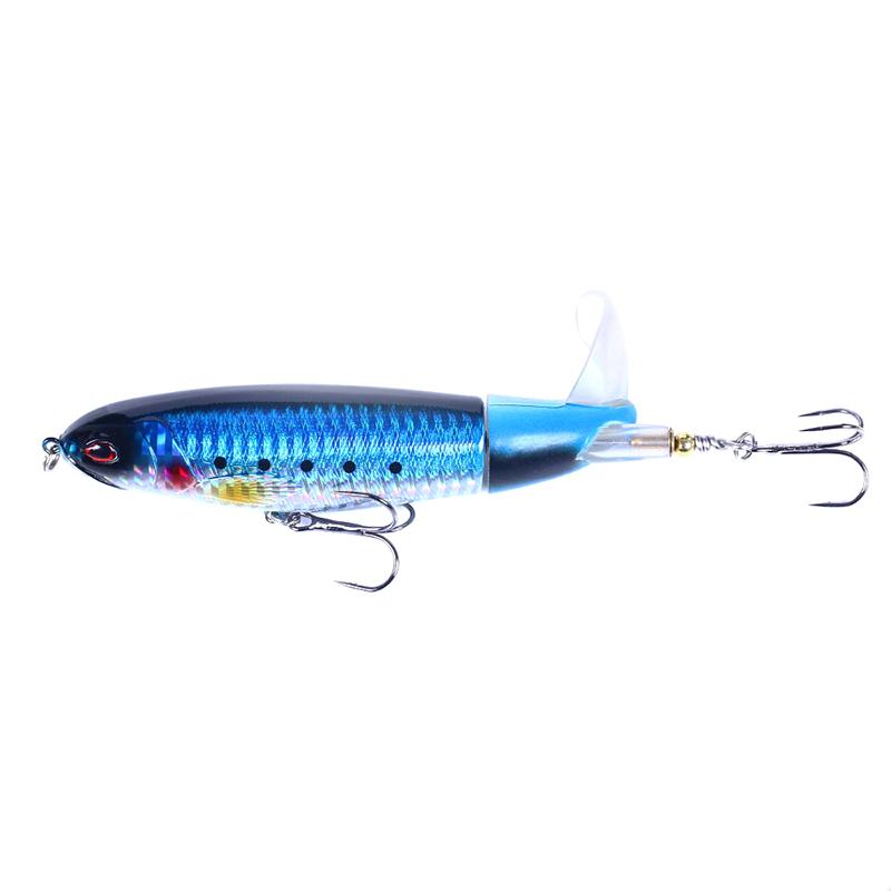 1Pcs Whopper Plopper 10Cm/13G Topwater Fishing Lure Artificial Hard Bait Plopper Soft Rotating Tail Fishing Tackle Fishing Bait