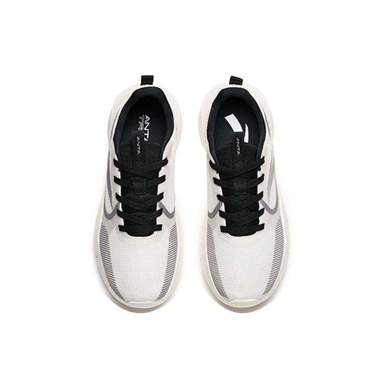 ANTA Men's Qingyi Lightweight Breathable Mesh Running Shoes Off White Black Grey 112217705-1