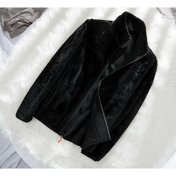 Venkovní párová oboustranná fleecová bunda Zesílený teplý svetr z jehněčího rouna Pánská bunda Podšívka z polárního fleecu