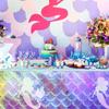 Mermaid Iridescence Plastic Tablecloths,Mermaid Laser Table Cloths for Girls Birthday Wedding Disco Mermaid Themed Party Decor