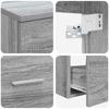 Bathroom Furniture Set 2 Pcs Grey Sonoma Particleboard