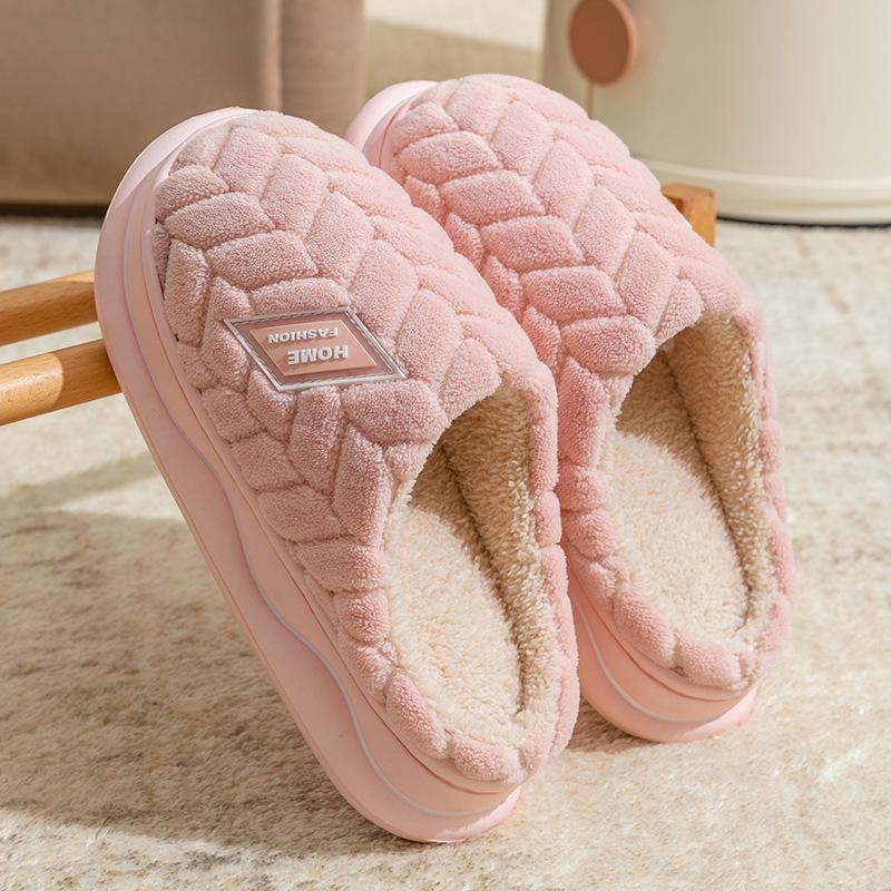 Papuci de Bumbac Antiderapanți pentru Femei și Bărbați - Pantofi Calduroși de Interior pentru Primăvară, Toamnă, Iarnă