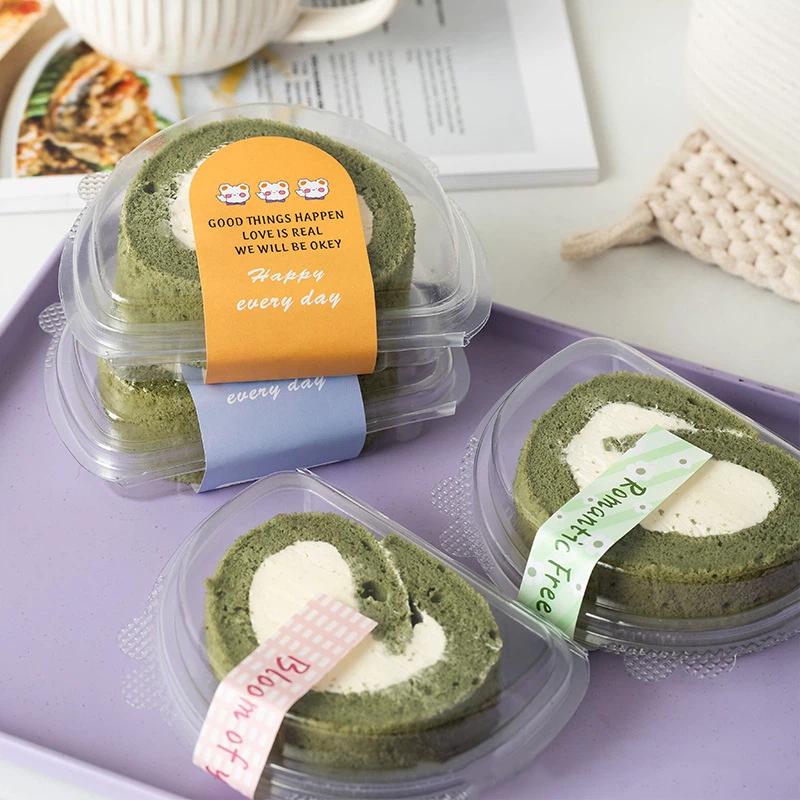 50Pcs Mousse Cake Box With Lid Swiss Roll Dessert Packaging Boxes Wedding Birthday Baby Shower Party Food Storage Containers