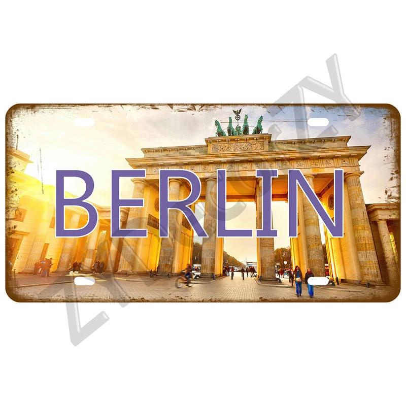 Weißblechschild, Stadt-/Staatsschild, berühmte Stadttafel, Wahrzeichen, Metallschild, Wanddekoration für Garage, Bar, Pub, Club, Hotel, Café, Küche, Zuhause