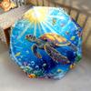 Sea Turtle  Pattern, Automatic Folding Umbrella, Portable and Foldable Design, 8 Ribs, a Christmas or Birthday Gift.