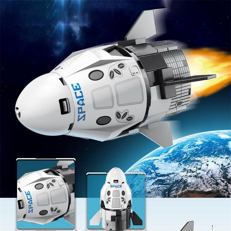 233/208/176 шт. маленький мультяшный мини-строительный блок космический челнок — фото 4