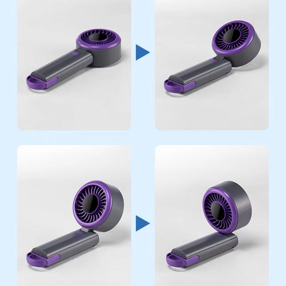 USB Rechargeable Handheld Fan Foldable Design Neck Hanging Fan Turbo Fan  Household Use