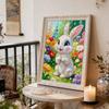 DIY Cute Little Rabbit Pearl Diamond Art Painting Kits for Adults and Beginners, Fine View Sparkling Painting Craft Home Wall Decor Handmade Gift