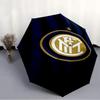 1pc I-Internazionale Milano (8) Umbrella, Sun Protection, And UV Shielding. It Has Eight Sturdy Ribs for Outdoor Use And Perfect As a Holiday Gift