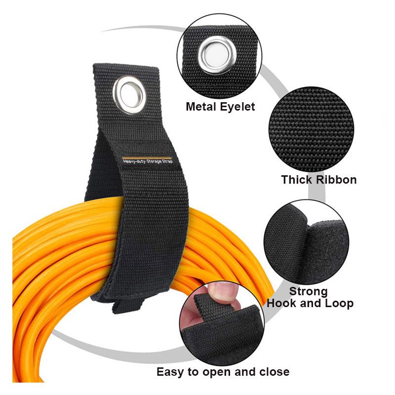 Hanging Magic Tape Straps: Heavy Duty Nylon Elastic Adhesive Binding Straps