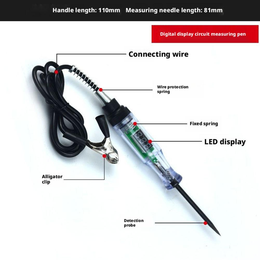 1 Stück Auto LKW Spannungsstromkreis Tester Auto 3V-24V Werkzeuge Auto Diagnose Sonde Teststift Glühbirne Elektrischer Messstift Werkzeug Neu
