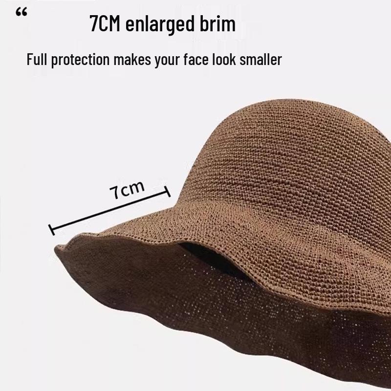 Women's Japanese Handmade Woven Straw Sun Hat - Spring/Summer Thin, Breathable Beach & Travel Bucket Hat