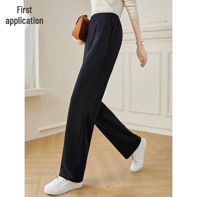 Chushen Women's High-Waist Straight Leg Casual Pants